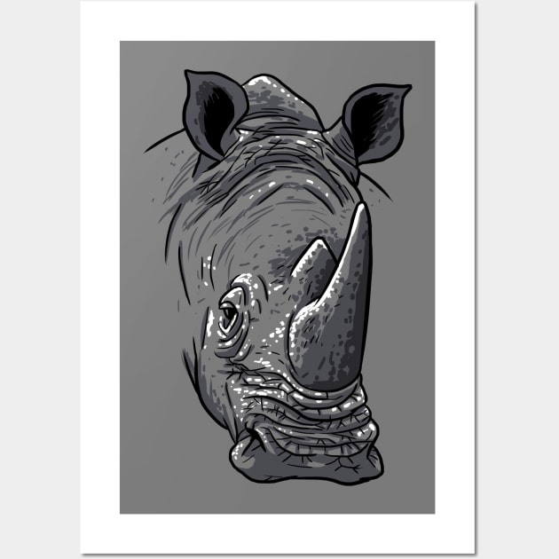 Rhino face Wall Art by albertocubatas
